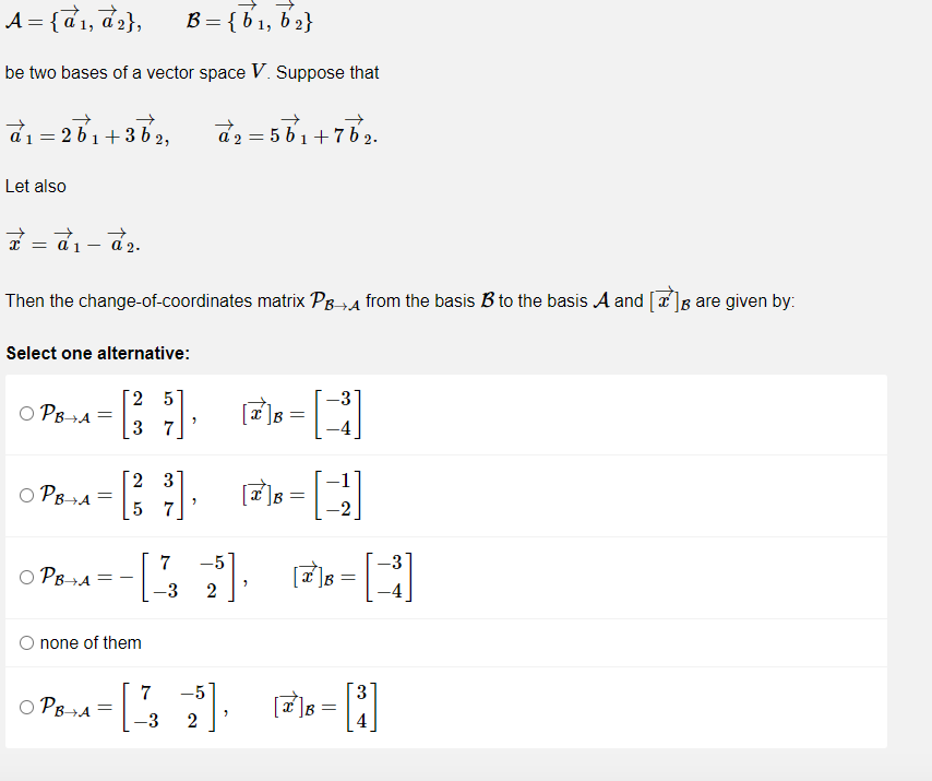 Solved Find All The Values Of K For Which The Following S Chegg Com