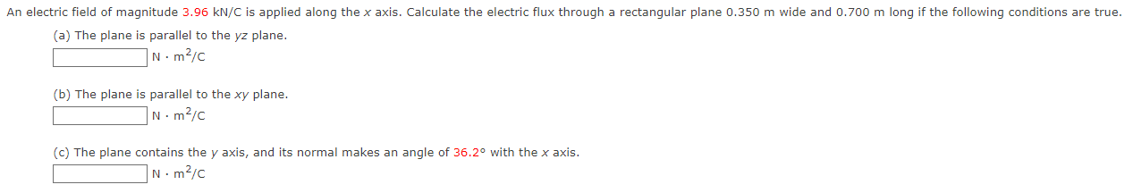 Solved An Electric Field Of Magnitude 3.96 Kn C Is 