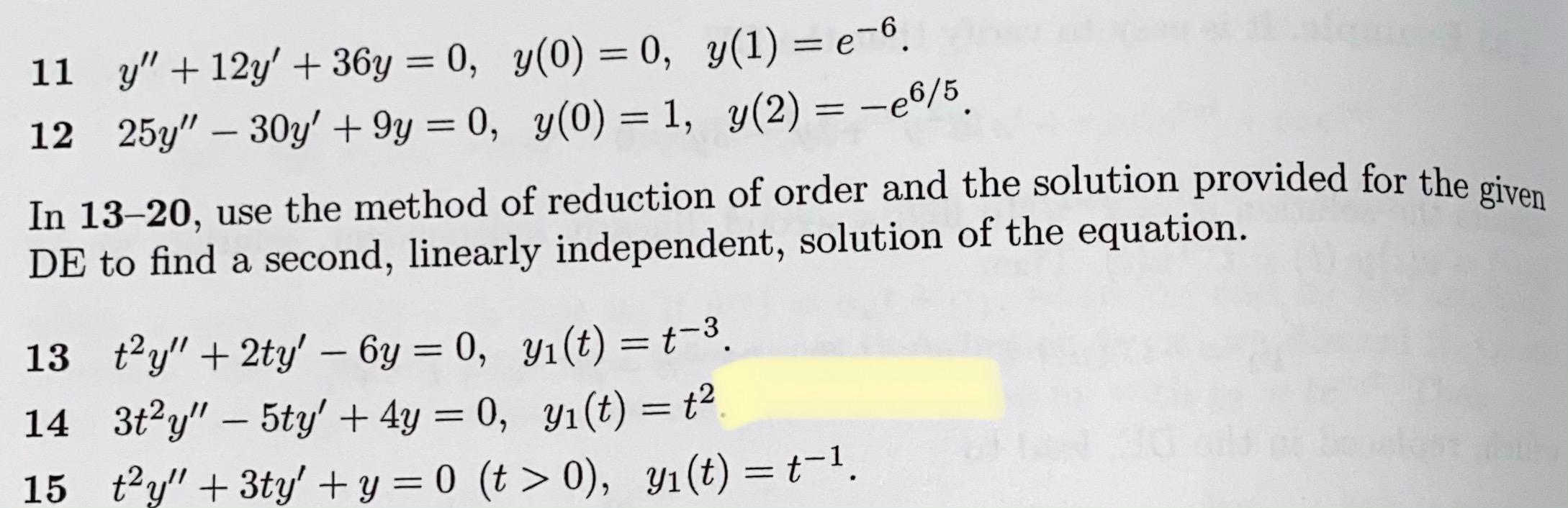 Solved Exercises In 1-8, find the solution y(t) of the given | Chegg.com