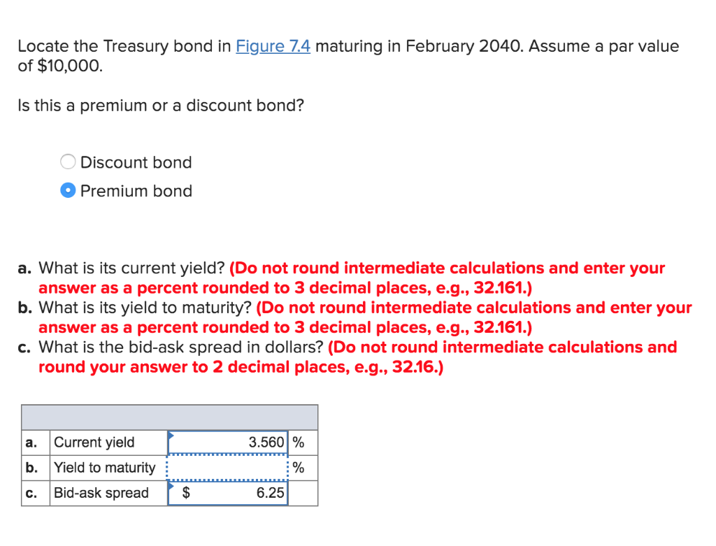 Solved Locate The Treasury Bond In Figure 7.4 Maturing In | Chegg.com