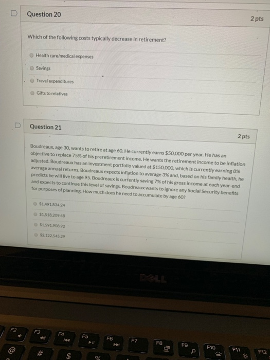 Solved 2 pts Question 20 Which of the following costs | Chegg.com