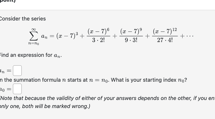 Solved Consider the series | Chegg.com