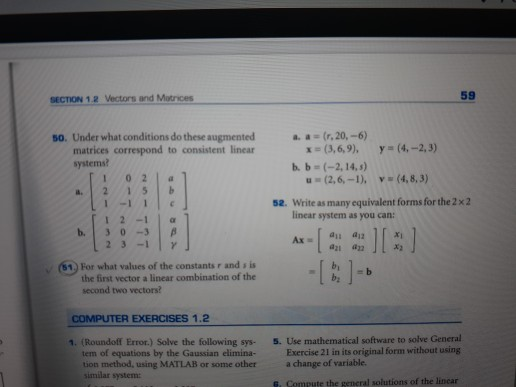 Solved 58 CHAPTER 1 Systems Of Linear Equations B. With A | Chegg.com