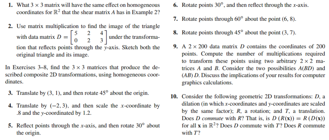 Solved 6. Rotate points 30°, and then reflect through the | Chegg.com
