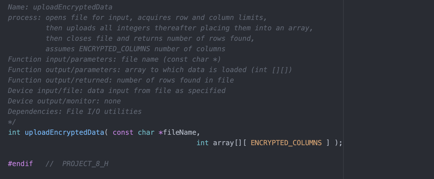 /* Name: decryptCharacter process: translates integer | Chegg.com