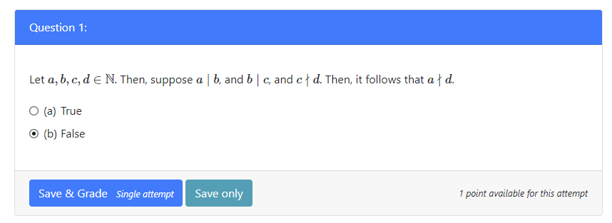 Solved Question 1: Let A, B, C, D € N. Then, Suppose A | B, | Chegg.com