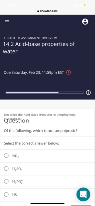 acid base assignment answers