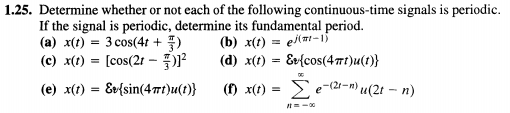 Solved 1.25. Determine whether or not each of the following | Chegg.com