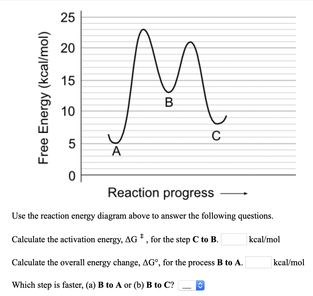 Solved Free Energy (kcal Mol) Reaction Progress — Use The 