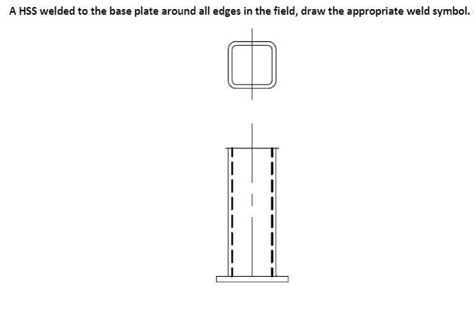 Solved A Hss Welded To The Base Plate Around All Edges In 