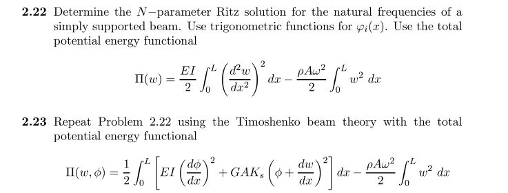 Repeat Problem 2.22 using the Timoshenko beam theory | Chegg.com