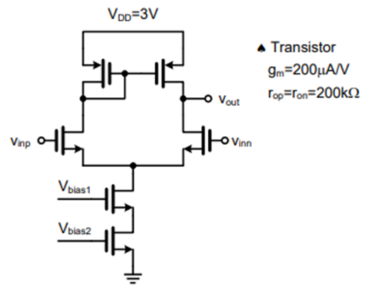 Solved In the differential amplifier, fin the differential | Chegg.com