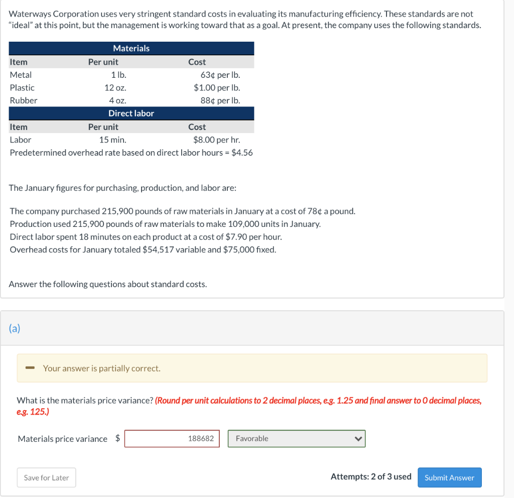 solved-waterways-corporation-uses-very-stringent-standard-chegg