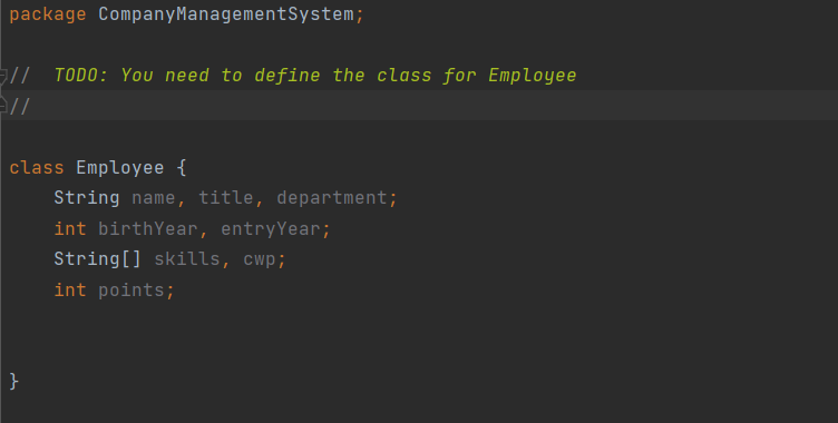 Solved I'm trying to define a class in java but I seem to be | Chegg.com