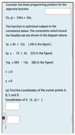 Solved Use the linear programming diagram below to answer | Chegg.com