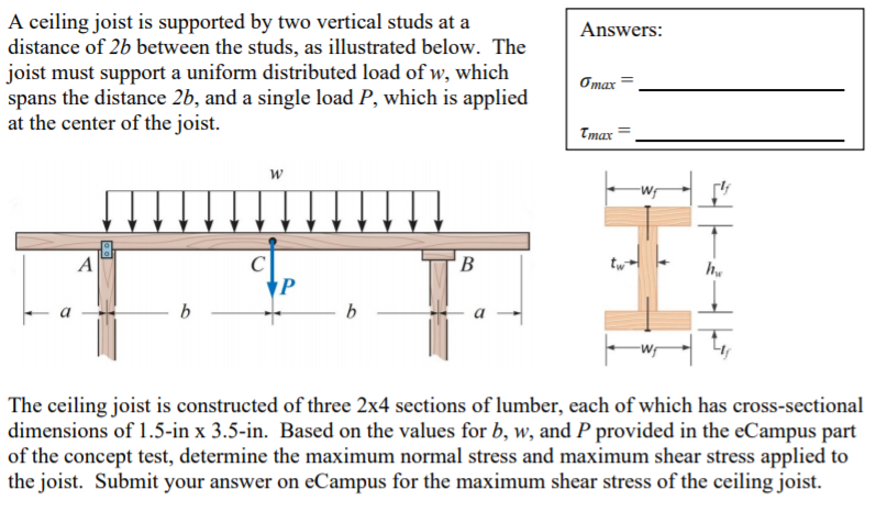 Solved: Take W As 50 Lbf/ft Take B As 8 Ft Take P As 50 ...