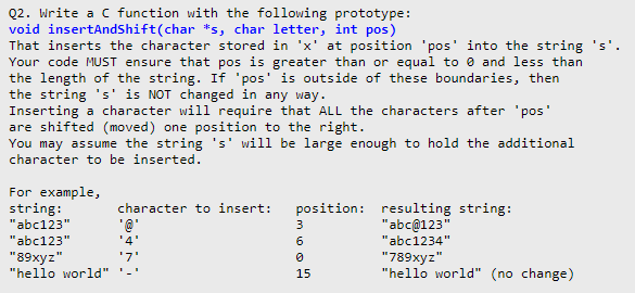 Solved Q2. Write a c function with the following prototype: | Chegg.com