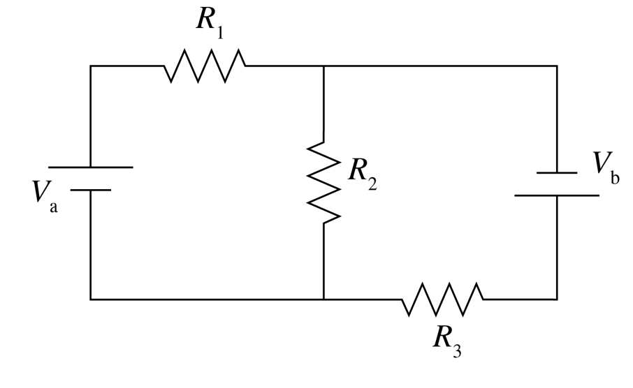 Solved A circuit is constructed using two batteries and | Chegg.com