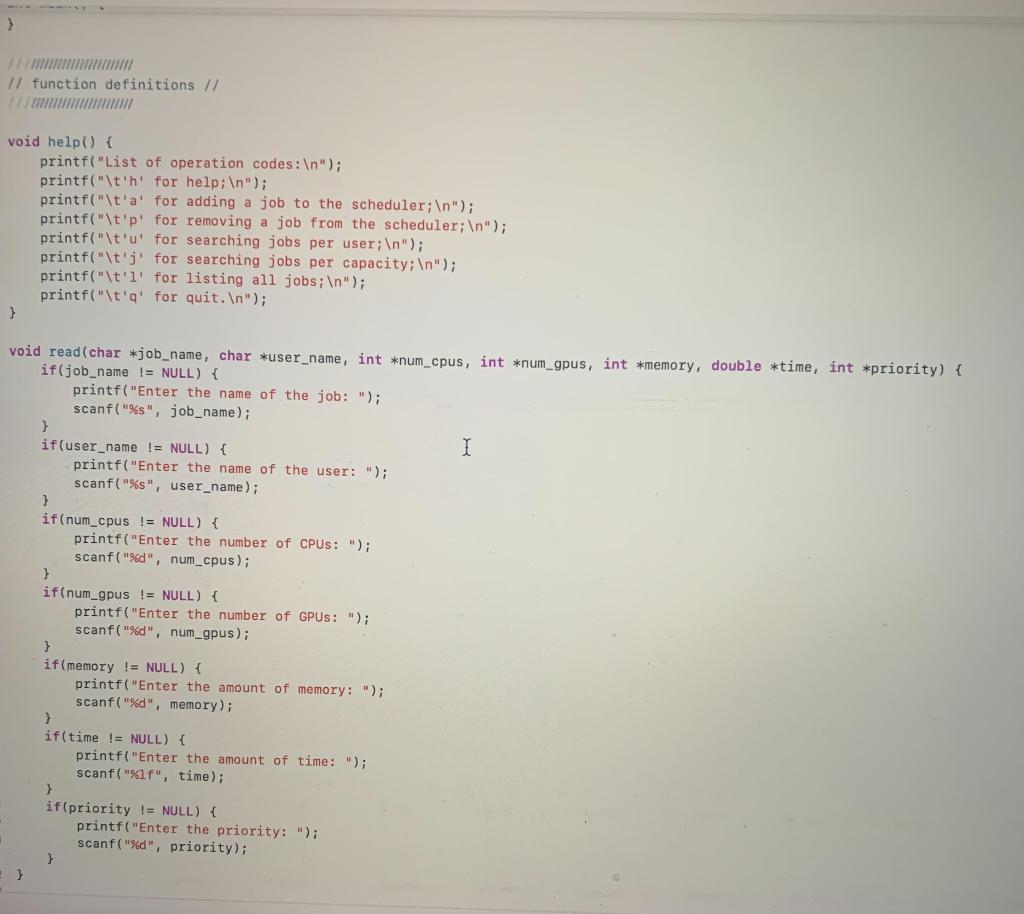 Solved Please solve this in C. Part of the code is given in | Chegg.com