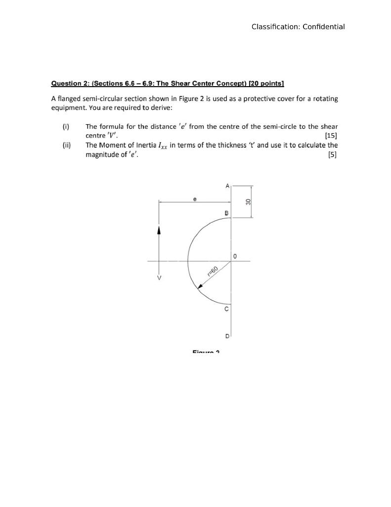 Solved Classification: Confidential Question 2: (sections 