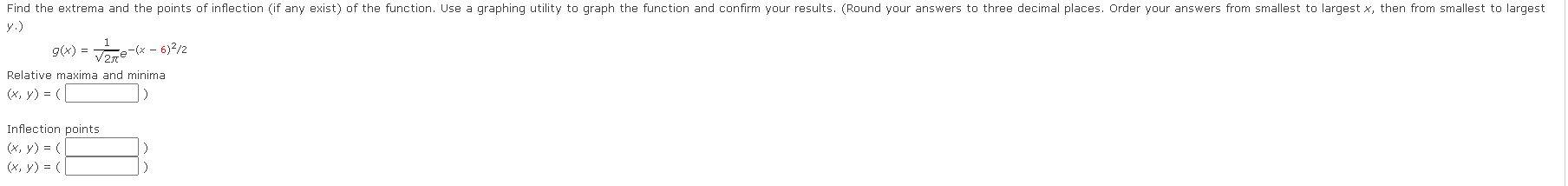 Solved Find The Extrema And The Points Of Inflection If Any Chegg