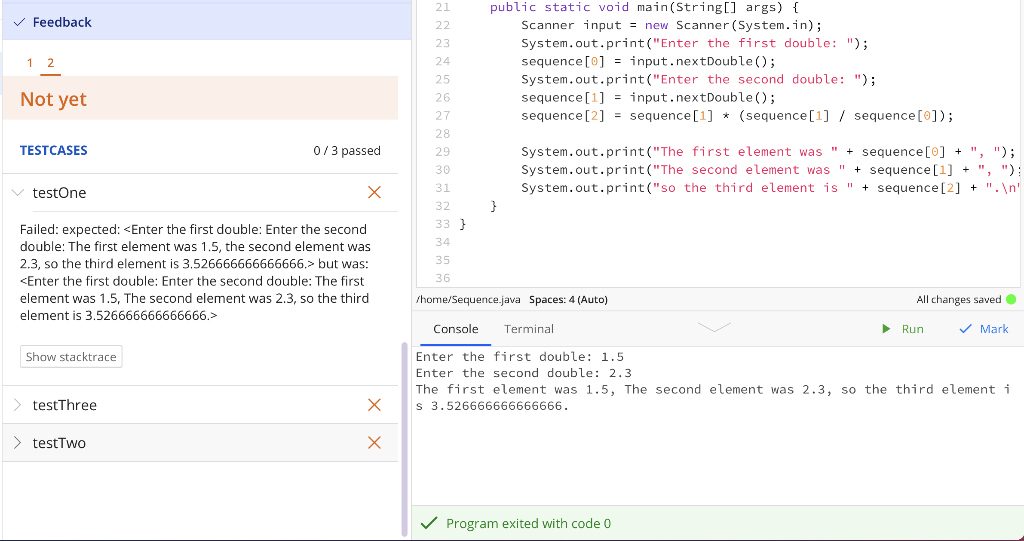 Solved Please help with the below code, does not pass the | Chegg.com