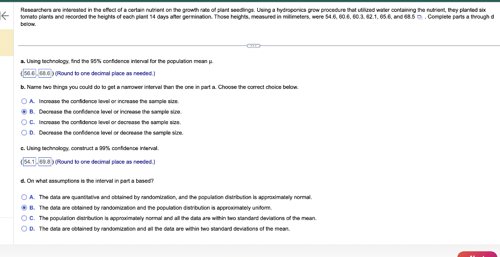 Solved Researchers are interested in the effect of a certain | Chegg.com