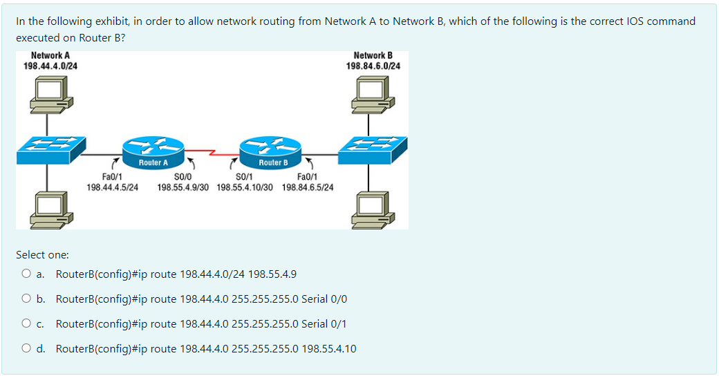 Solved In The Following Exhibit, In Order To Allow Network | Chegg.com