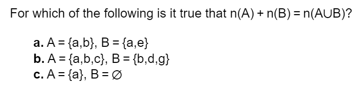 Solved For Which Of The Following Is It True That | Chegg.com