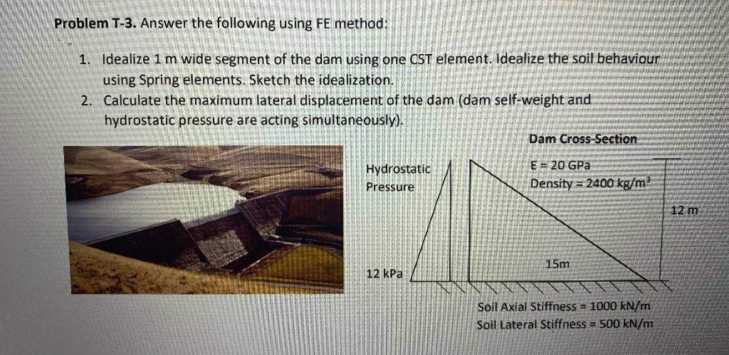 Solved Problem T-3. Answer the following using FE method: 1. | Chegg.com