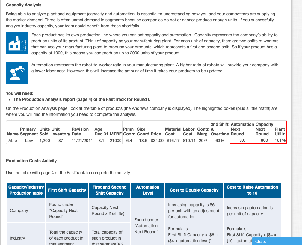 Solved Capacity Analysis Being able to analyze plant and | Chegg.com