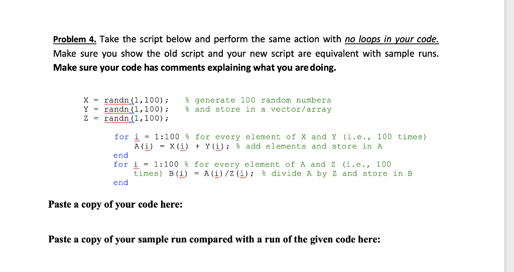 Solved Problem 4. Take The Script Below And Perform The Same | Chegg.com