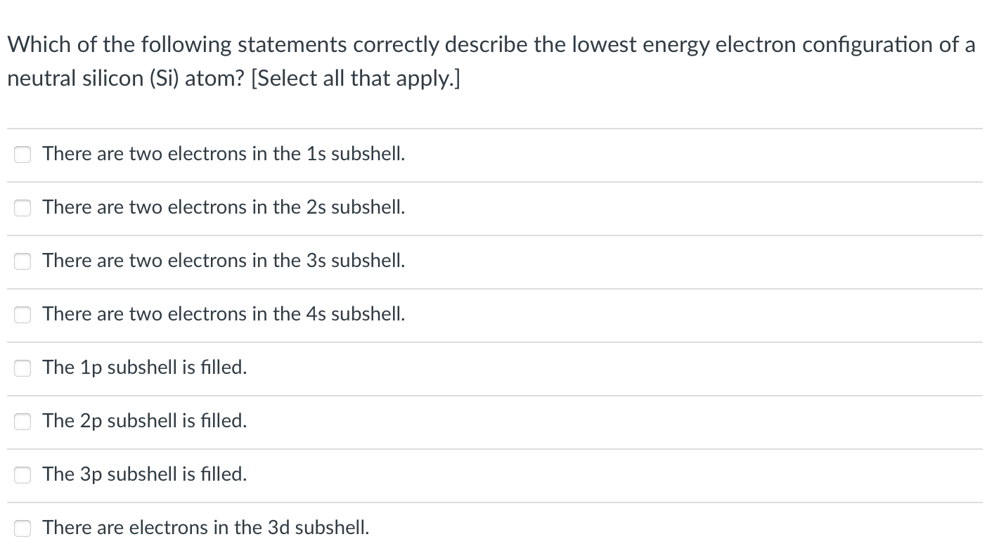 Solved Which of the following statements correctly describe | Chegg.com