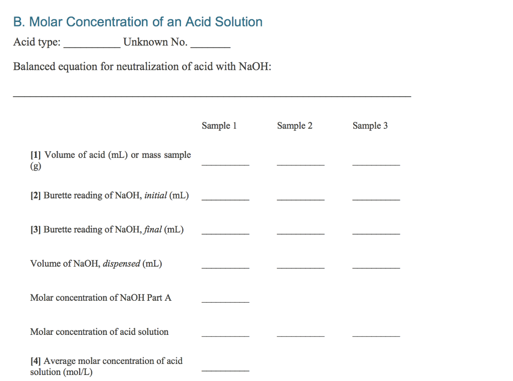 Solved Part A. Standardization of a Sodium Hydroxide | Chegg.com