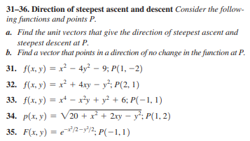 Steepest Ascent and Steepest Descent 