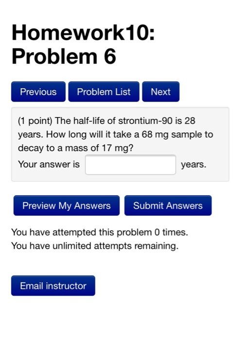 Solved Homework10: Problem 6 Previous Problem List Next (1 | Chegg.com