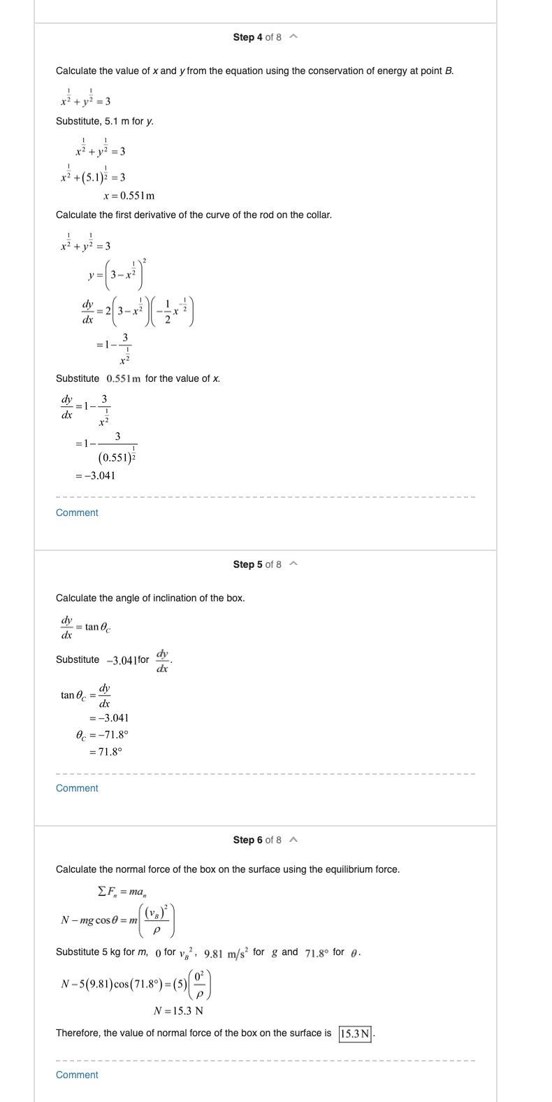 Solved 14_91. y = x When the 5-kg box reaches point A it has | Chegg.com