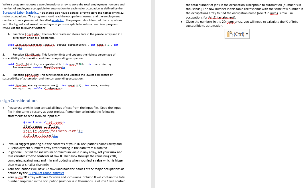 Write a program that uses a two-dimensional array to | Chegg.com