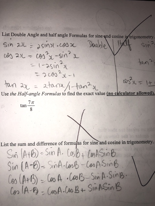 Double angle store formula calculator