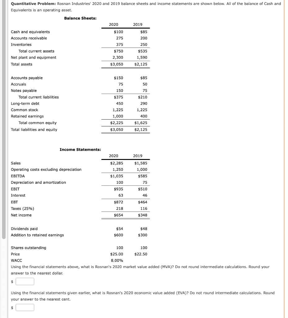 SOLVED QUANTITATIVE PROBLEM ROSNAN INDUSTRIES 2020 AND visual data 2