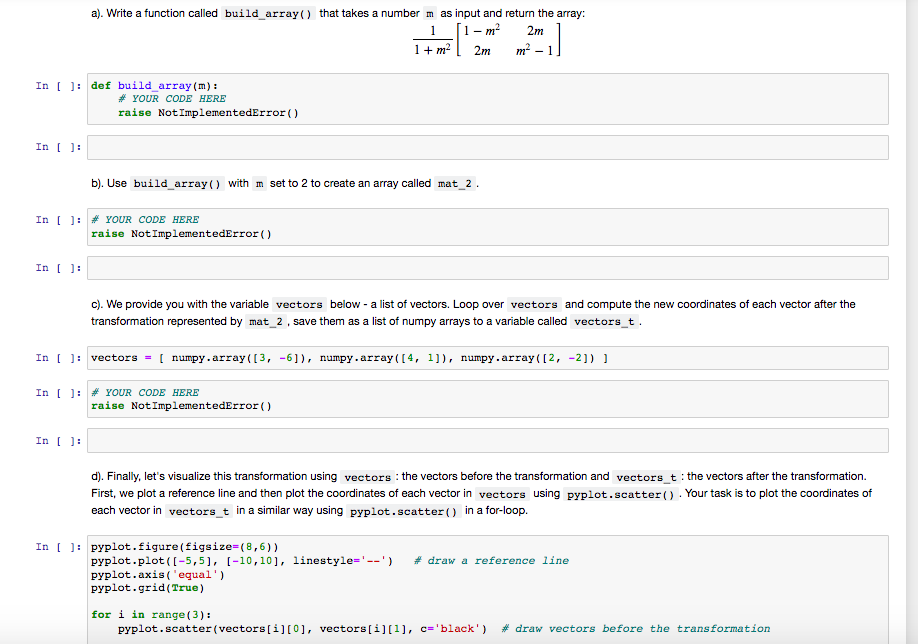 Solved a). Write a function called build_array () that takes | Chegg.com