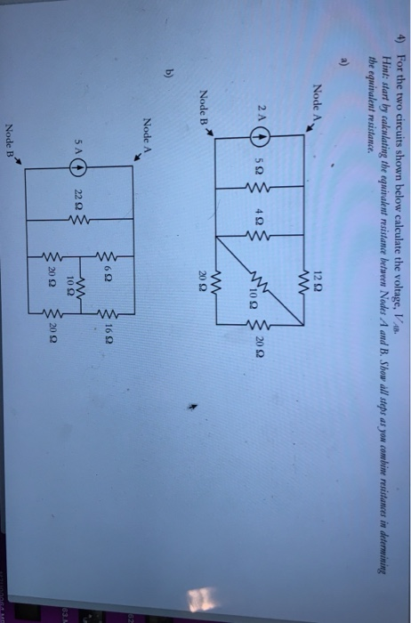 Solved For The Two Circuits Shown Below Calculate The | Chegg.com