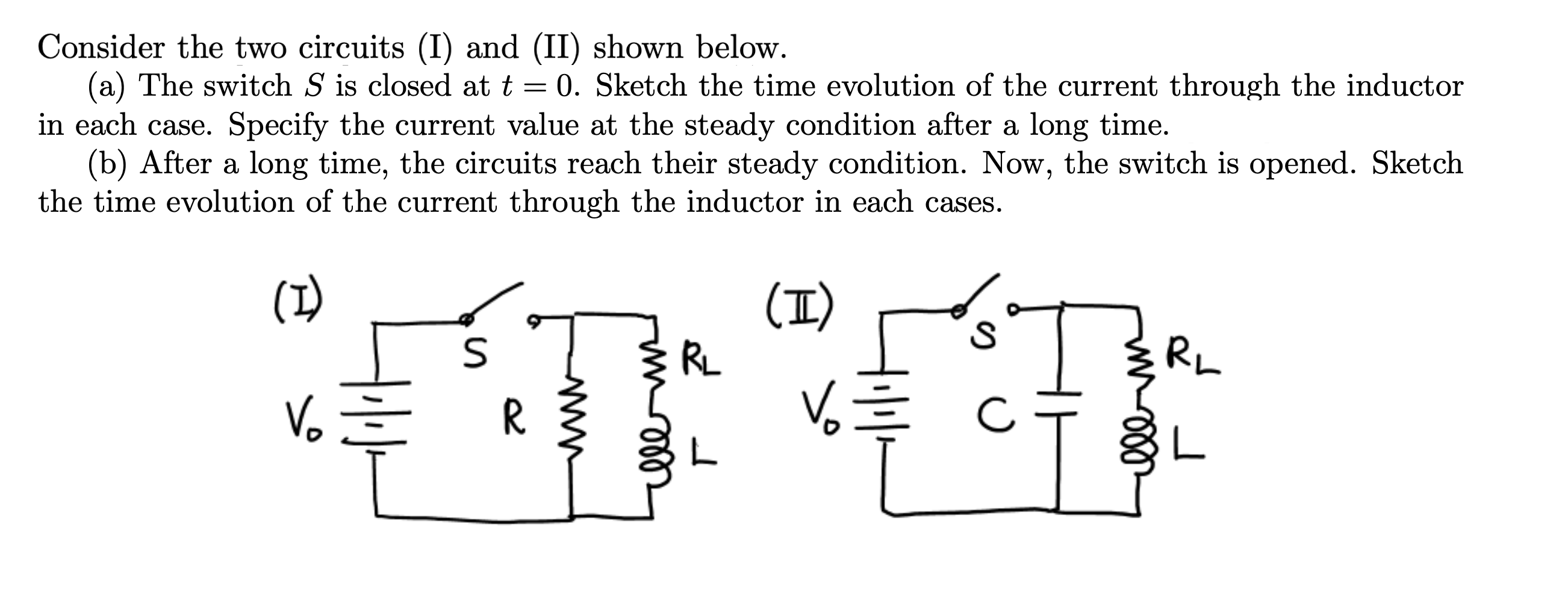 Solved Consider the two circuits (I) and (II) shown | Chegg.com