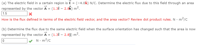 Solved (a) The electric field in a certain region is E = | Chegg.com
