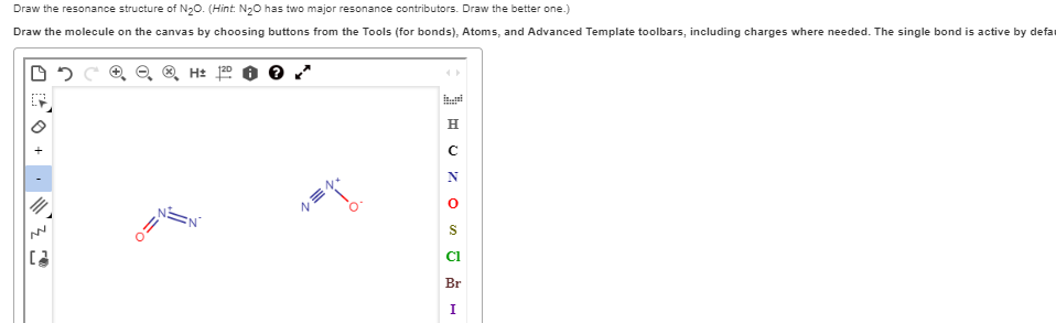 Solved Draw the resonance structure of N2O. (Hint N2o has | Chegg.com