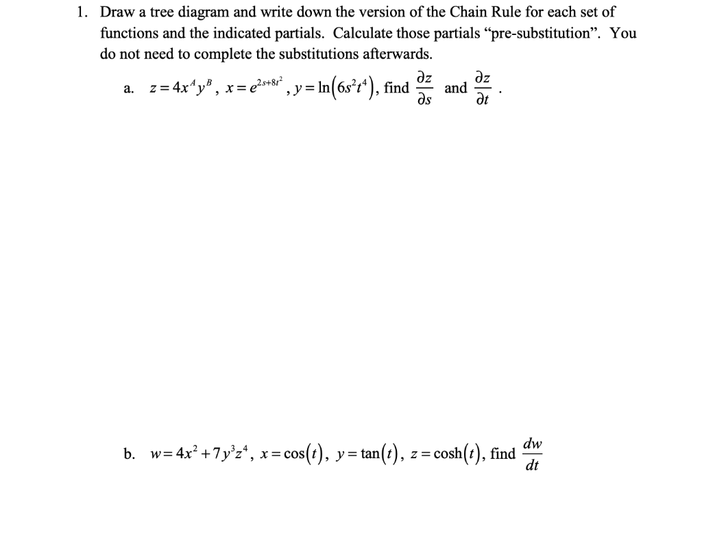 Solved Draw a tree diagram and write down the version of the | Chegg.com