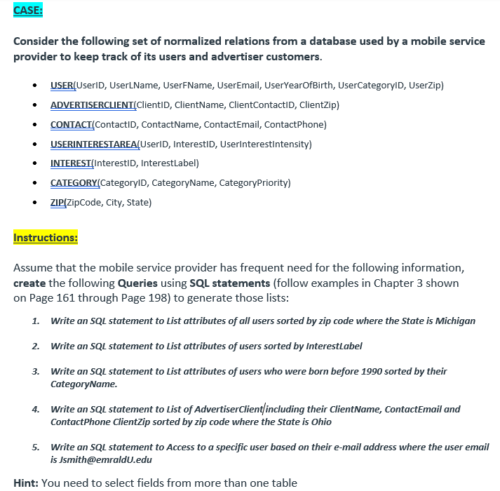 Solved Consider The Following Set Of Normalized Relations Chegg