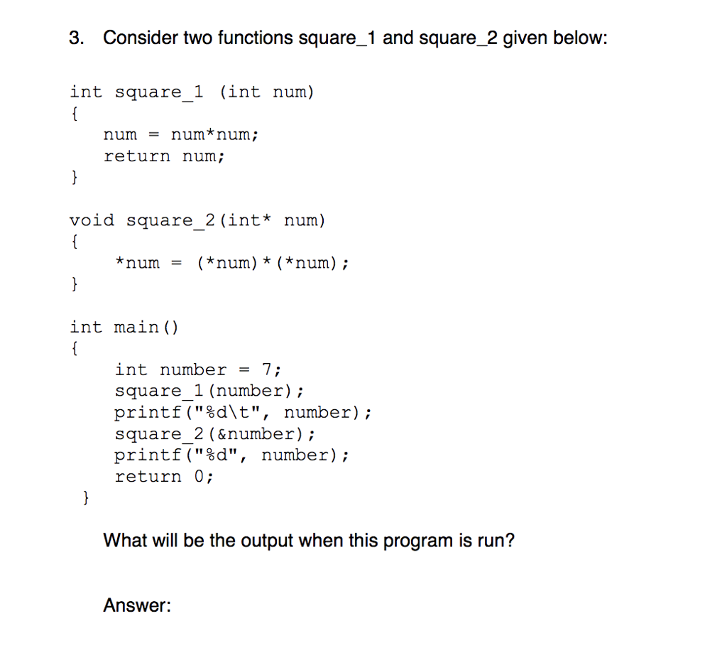 Solved 3. Consider two functions square_1 and square_2 given | Chegg.com