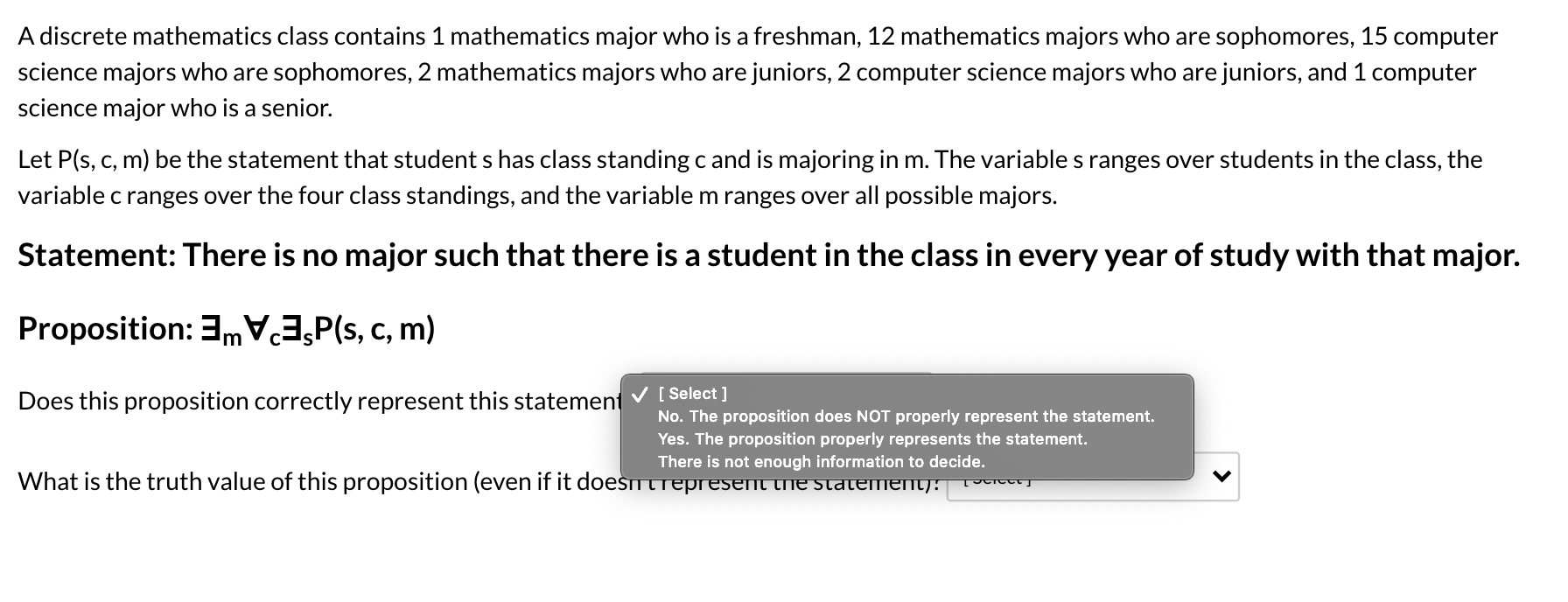 Solved A Discrete Mathematics Class Contains 1 Mathematics | Chegg.com