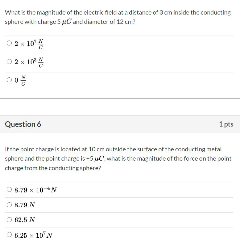 Solved What is the magnitude of the electric field at a | Chegg.com